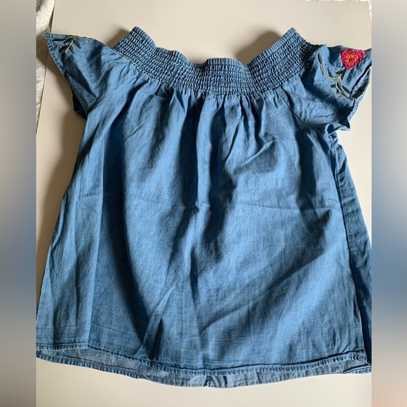 Francesca denim look embroidered top. - Picture 3 of 7